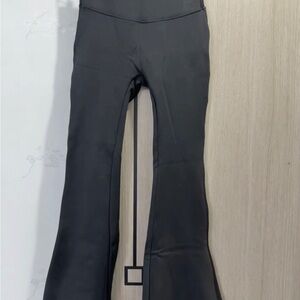 High-Waisted Black Flared Leggings